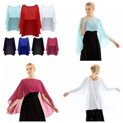 Kvinnor Chiffong Bolero Elegant Mjuk Bröllop Bröllopsbal Fest Rycka Aftonklänningar Sjal och Wraps