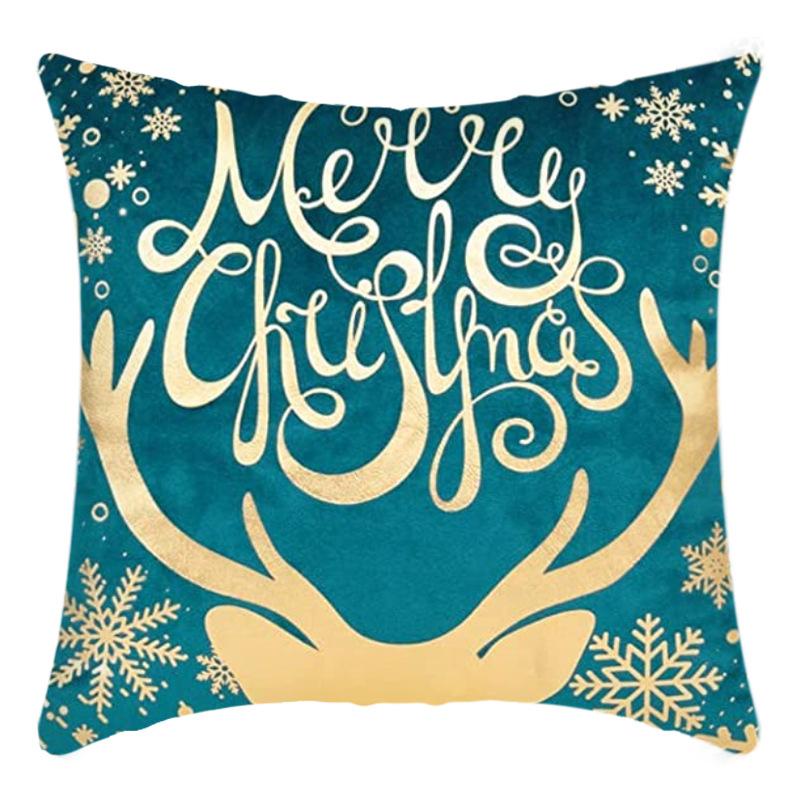 New Christmas Santa Claus Pillowcase Home Sofa Cushion Car Cushion Cartoon Christmas Pillowcase