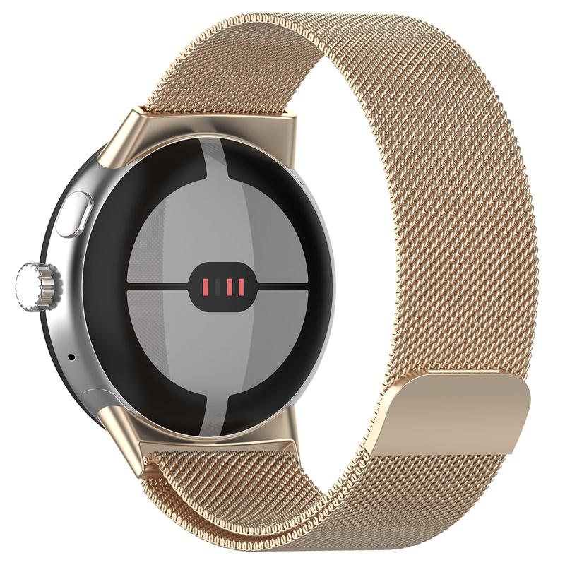 For Google Pixel Watch 3 41mm/Watch 2/Pixel Watch Metal Milanese Replacement Adjustable Watch Band Breathable Mesh Wrist Band