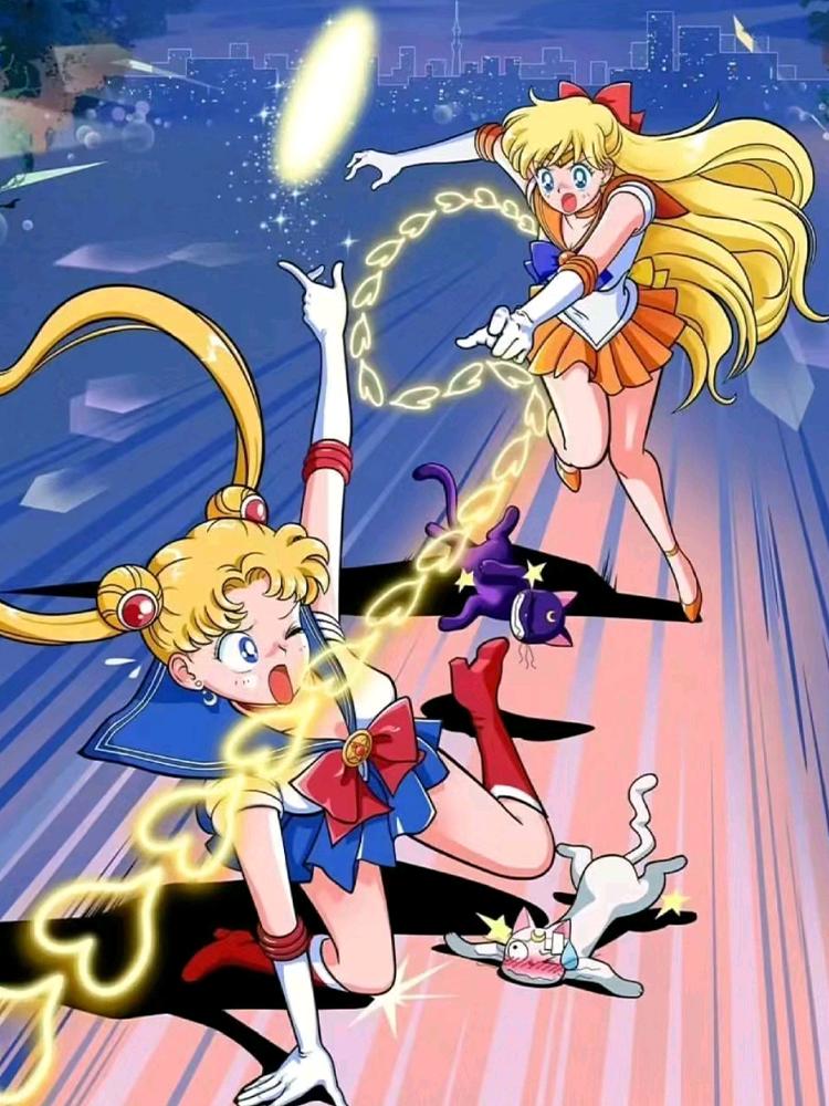 Handmade DIY Japanese 5D Anime Diamond Painting Cartoon Girl Full Circle Square Cross Stitch Mosaic Home Decoration