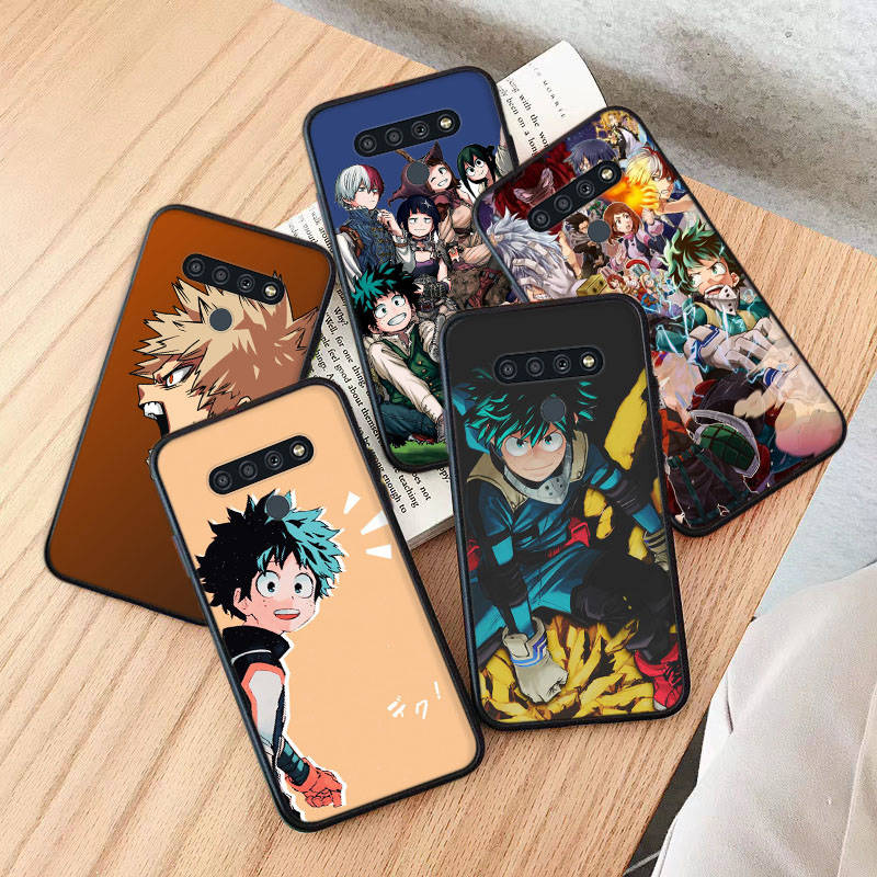 AD87 My Hero Academia Black Case for OPPO Reno 8 6 5 4 Pro Find X3 A17 A31 A38 A40 A53 A54 A55 A74 A76 A78 A77 A80 A94 A95 A96 Pro Sofe Cover