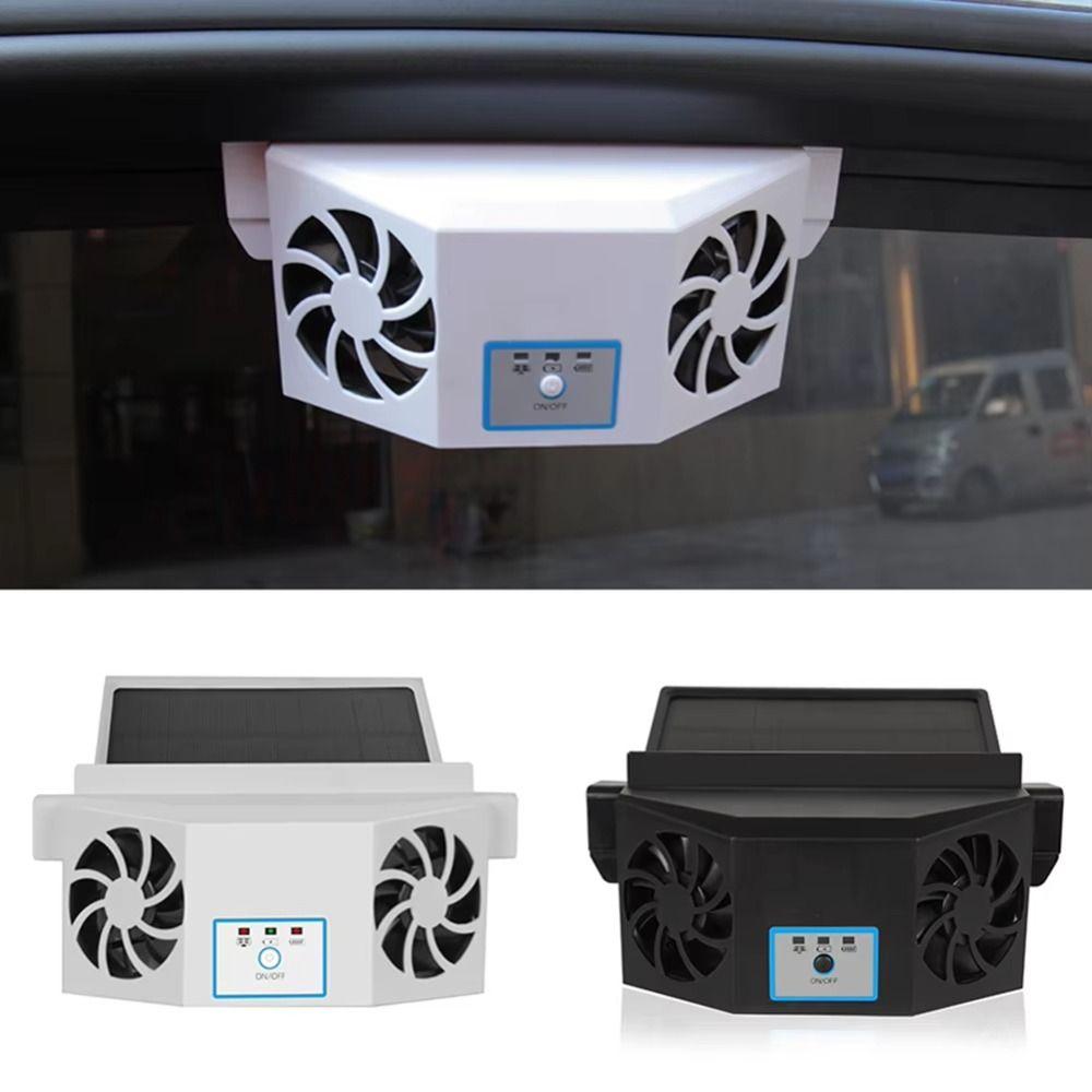 Solar Charging Car Air Cooler Assisted Cooling Ventilation Fan Air Circulation Fan Backseat