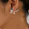 New Funny Small Black Cat Earring for Women Girl Fashion Cute Animal Kitten Earrings Fashion Party Festival Piercing Jewelry