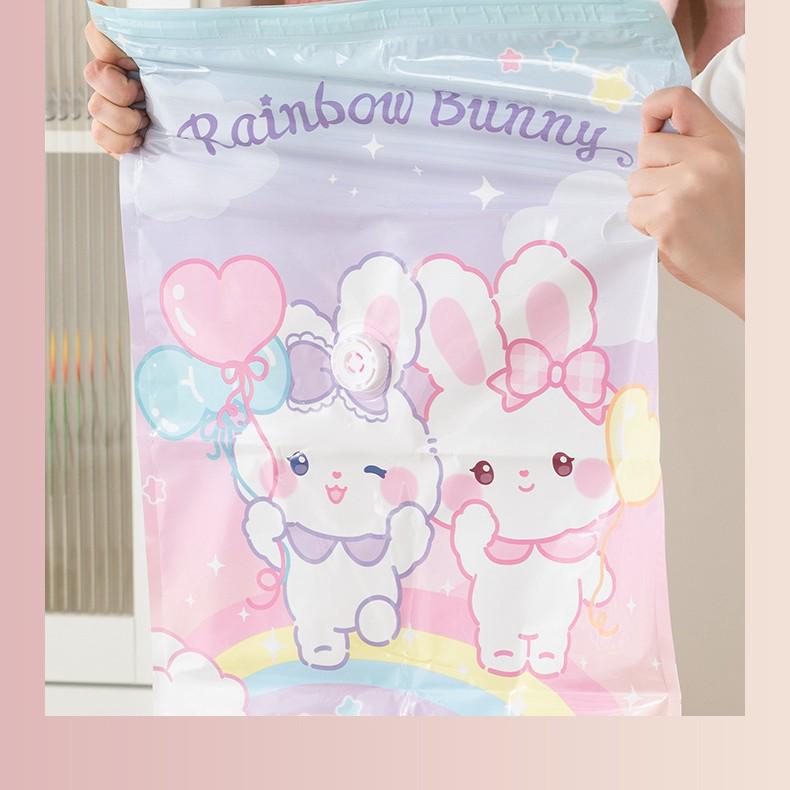 Большой прозрачный синий вакуумный компрессионный пакет - Пыле- и влагозащитное решение для хранения одежды 30x40cm (Mini)