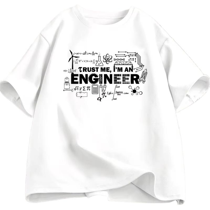 Mens Tshirt Trust Me Im An Engineer Tshirt Cotton Man Work T Shirt Summer Cotton Tops Round Neck Short Sleeve Man Clothes L
