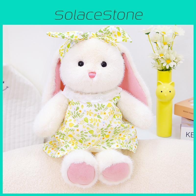 Plush Adorable Rabbit Toy With Floral Skirt For Kids Room Decor And Gift