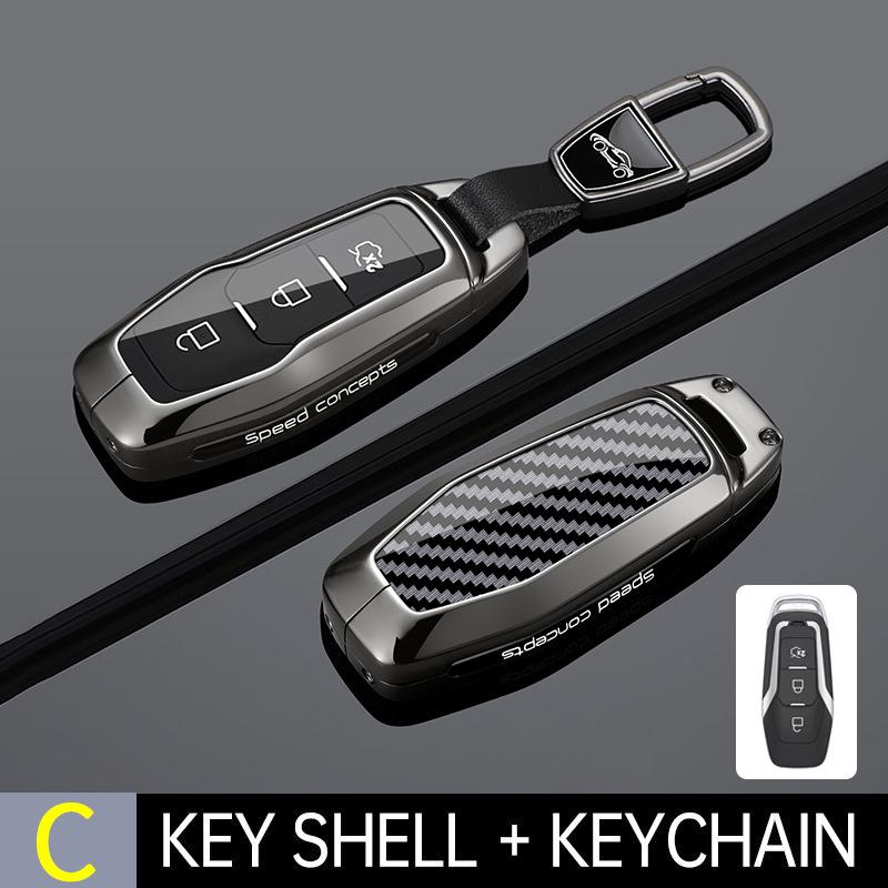 Metal Buckle Key Case for Ford Edge L23, Mondeo, and Explorer Models