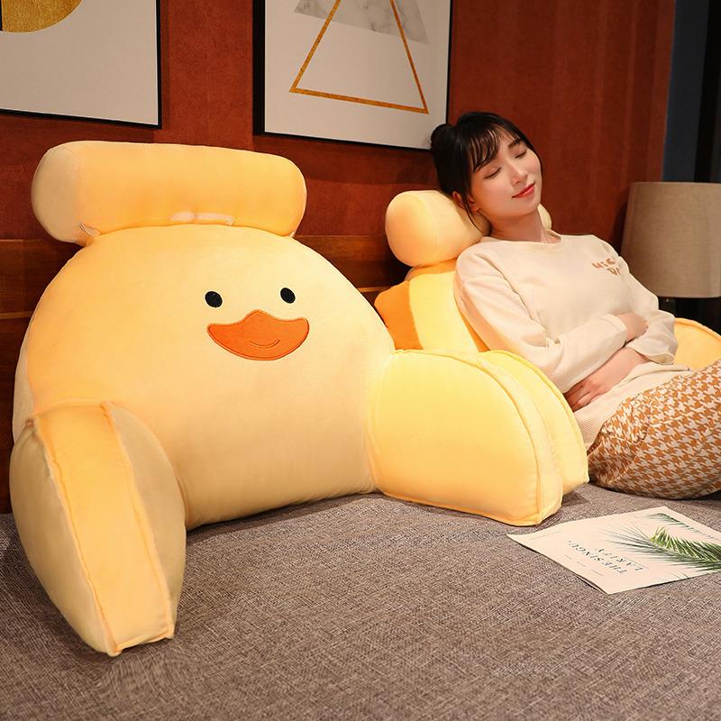 Cartoon Duck Waist Rest Girl Bedside Pillow Cushion Office Seat Waist Cushion Rag Doll Birthday Gift