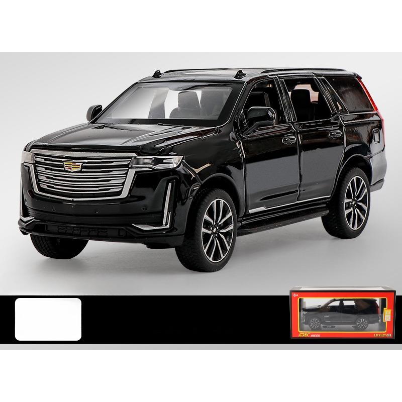 

Модель автомобиля 1/32 для внедорожника Cadillac Escalade, литой игрушечный автомобиль со звуком и светом, инерционный механизм, многоцветный 1/32-Size:16*7.5*6cm чёрный