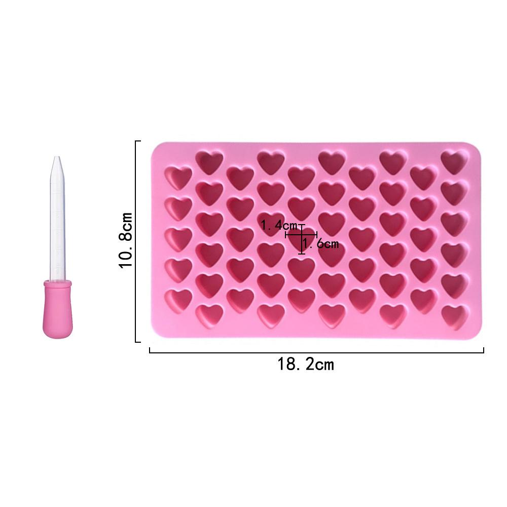 Silicone Mini Hearts Molds Cube Heart Mold Mini Hearts Shape Mould for Baking Silicone Molds for Chocolate Gummy Heart Ice Tray