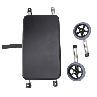 Elderly Walker Rest Seat Wheels Set Mobility Aid Seat Wheels Disability Walking Aid Accessories for Most Four Legged