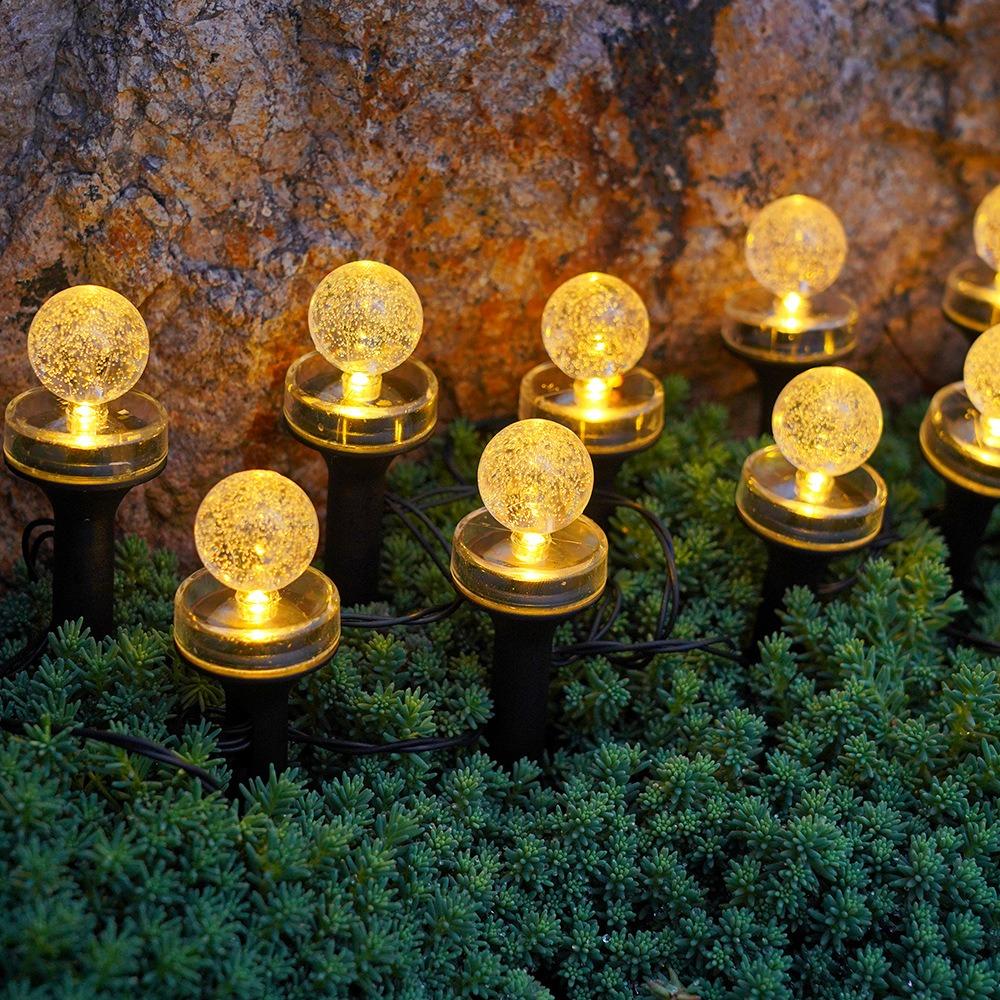 Solar Powered Solar Fairy Light Bubble Ball Outdoor Decorative Light String Light  Holiday Ambience