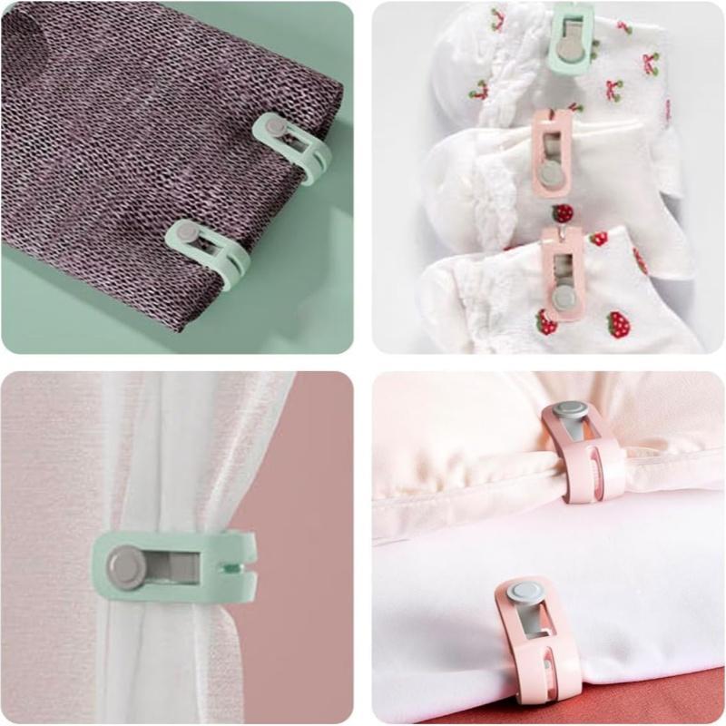 12-1PC Comforter Fixing Clip Sleep Anti-escape Devices Quilt Holders Quilt Corner Clips Clothespins Clothes Pegs Bed Seat Hook