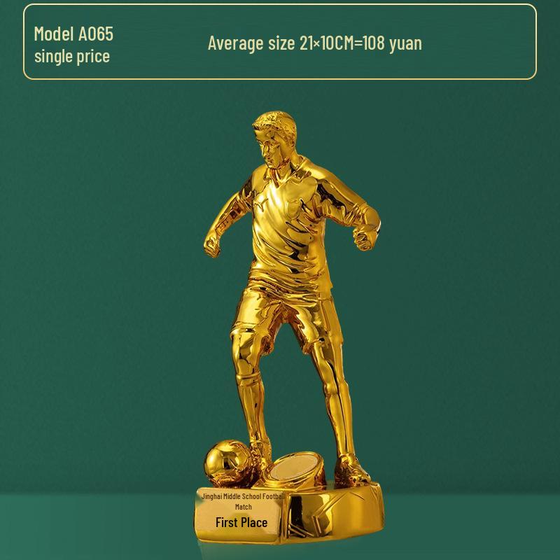 Custom Crystal Football Trophy - 2025 Golden Boot Top Scorer Award (Extra Large)