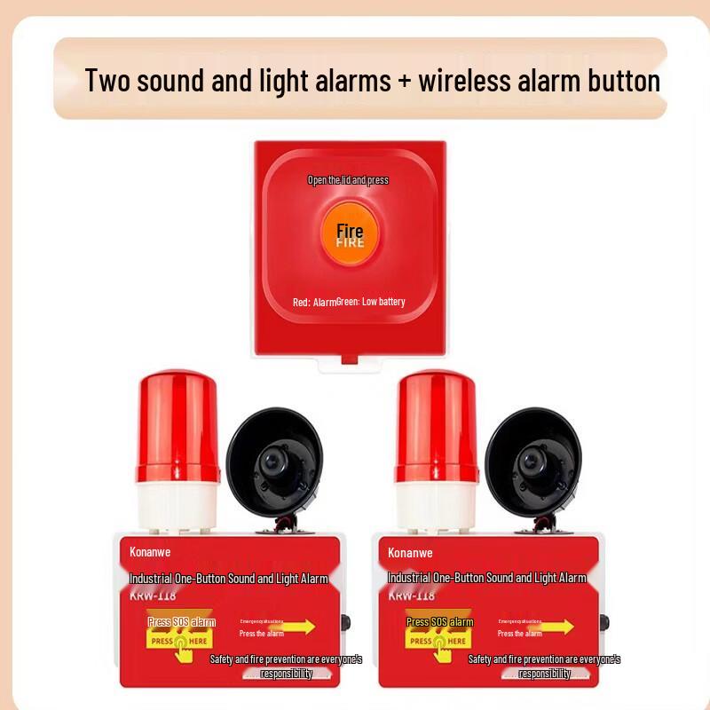 Brangdy Wireless Fire Alarm System with Button