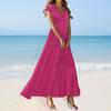 Boho Kleid für Damen Lässige lockere Passform Sommerkleid mit Tasche
