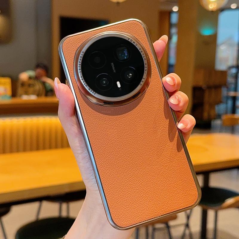 For Honor Magic 8 Pro Case Fashion Lichee Pattern PU Leather +Electroplate Frame Cover For HONOR Magic8