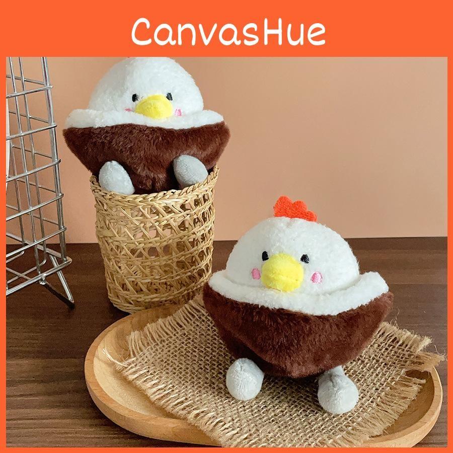 Plush Chicken Coconut Character Doll With Hanging Decor For Collection And Play