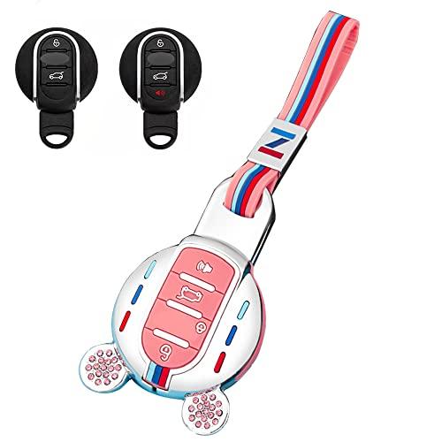 

Чехол для смарт-ключа BMW MINI, чехол для ключа с 3 кнопками/4 кнопками, цинковый сплав, силикон, приятный на ощупь, эксклюзивный дизайн, держатель для ключей Mini, подходит для Min