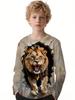 Kinderkleidung T-Shirts für Jungen Kurzarm Süß Junge Kind T-Shirt Oberteil 3D Affen-Print Lustig Freizeit Kinder Sommerkleidung