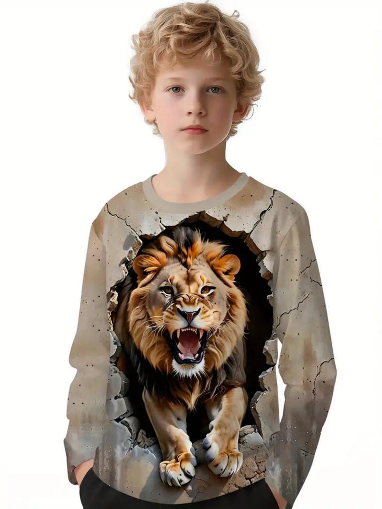 Kinderkleidung T-Shirts für Jungen Kurzarm Süß Junge Kind T-Shirt Oberteil 3D Affen-Print Lustig Freizeit Kinder Sommerkleidung