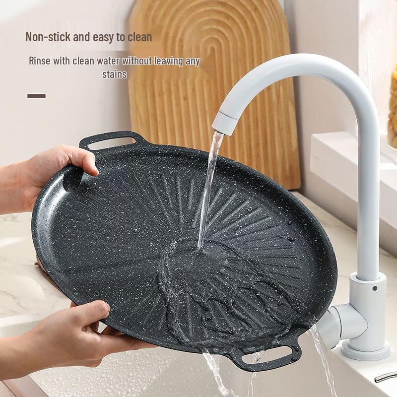 Korean Style Round Iron Grill Pan
