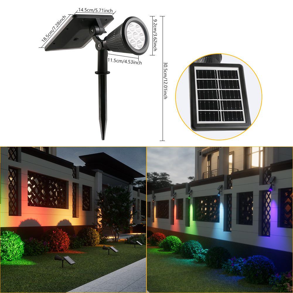 Rainproof Solar Outdoor Tree & Garden Spotlights - Dual-Use Decorative Landscape Lighting Solar Spotlight