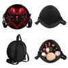 Spider Print Round Shoulder Bag Casual Messenger Bag for Woman Best Gifts 2D Flat Casual Daily Crossbody Bag