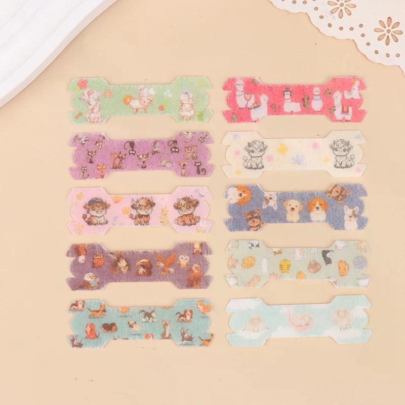 10Pcs Kids Anti-Snore Nose Strips Colorful Breathing Aid For Boys & Girls Hypoallergenic Nasal Tape Fun Animal Prints For Better