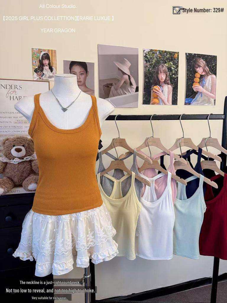 Damen-Schlankheits-Camisole im amerikanischen Stil: Sexy ärmellose Weste für Frühling/Sommer Innen- & Außenbekleidung