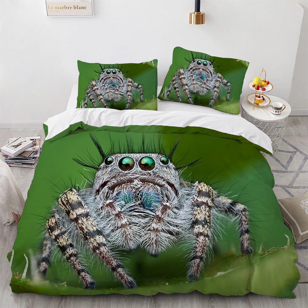 

Spider Web Bedding Duvet Cover Set Halloween Theme Print Comforter Cover Boys Girls Bedroom Decor Bedclothes For Zipper Closure (135x200cm)