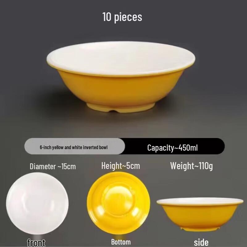 Melamine Multi-Purpose Deep Snack Bowls (10-Pack)
