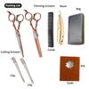 Sangelar 5.5 inch Top Grade Hair Scissors Set Professional Top Grade Groomer Tools Hairdressing Cutting Thinning Scissors
