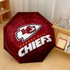 Kansas City Chiefs Print Auto 8?Ribs Folding Umbrella Wind Resistant Lightweight Automatic Umbrella For Daily Travel