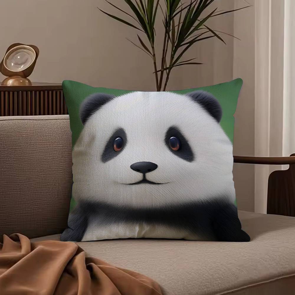 Kwaii Anime P-Party Animals Pillow Case Anti-dustmite Pillowcase Invisible zipper silky short plush Sofa cushion cover