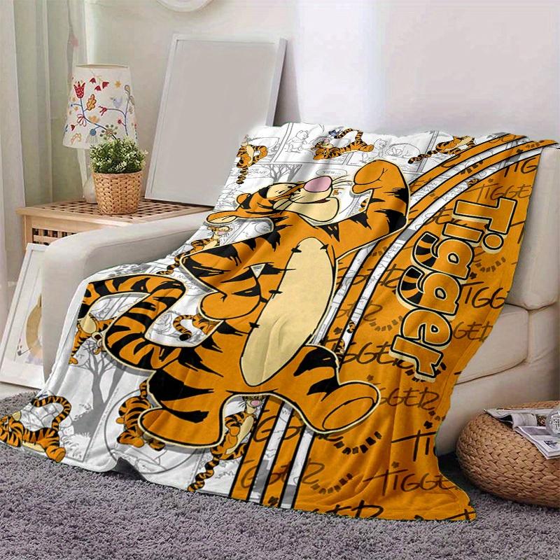 

1pc. Cartoon Tiger Print Blanket, Seasonal Universal Home Decor,Soft Flannel Throw Blanket, Versatile & Cozy for Bedroom, Living Room, Trave 100x150cm
