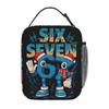 Insulated Lunch Tote Bag 67 Six Seven 6-7 Funny Italian Brainrot Lunch Food Box Causal Cooler Thermal Lunch Box For School