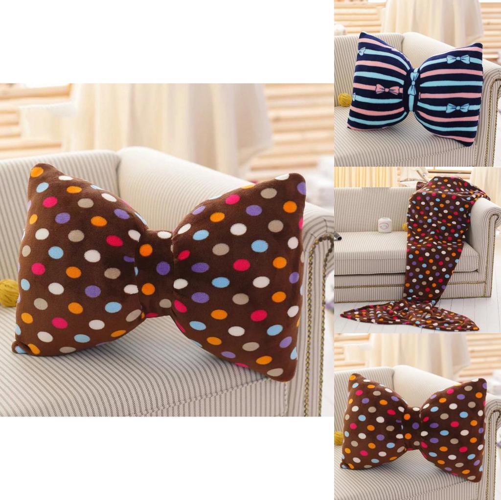 Mermaid Tail Fleece Throw With Polka Dot Or Stripe Pattern For Relaxing Nap Or Sofa Decor