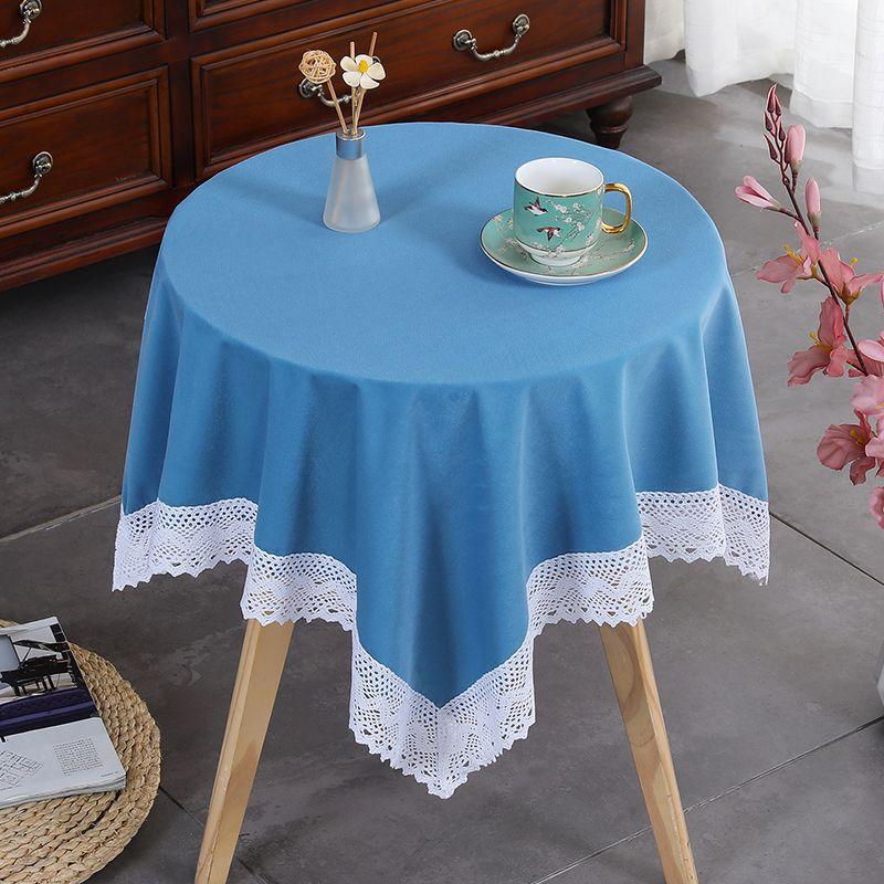Household Minimalist Dining Table Cloth Countryside Style Small Round Table Cover Rectangular Floral Lace Universal Tablecloth