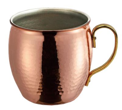 Caneca Feita no Japão, 500ml, Tsubame-no-Takumi, Acabamento Martelado em Cobre Puro, Fabricada na Cidade de Tsubame, Prefeitura de Niigata, HB-7939