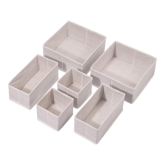 

6 шт./компл. ящик органайзер для одежды комод ящик для хранения детская одежда нижнее белье складной шкаф организация контейнеры белый