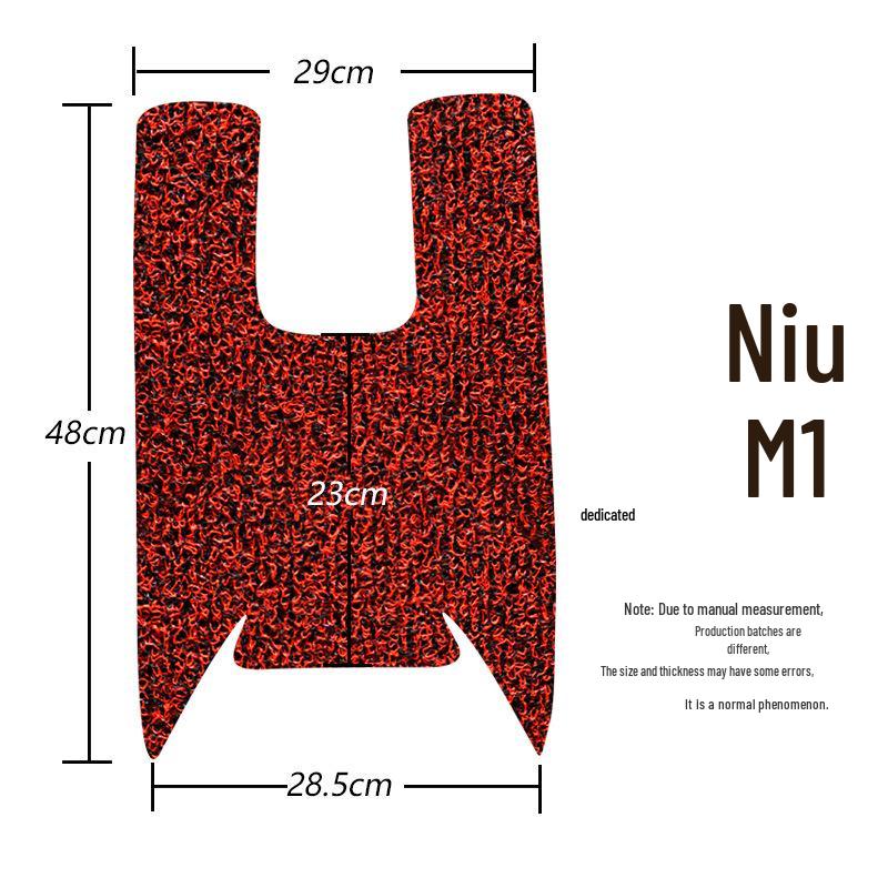 Waterproof, Wear-Resistant Silk Ring Foot Mat for Niu M1 Electric Vehicle