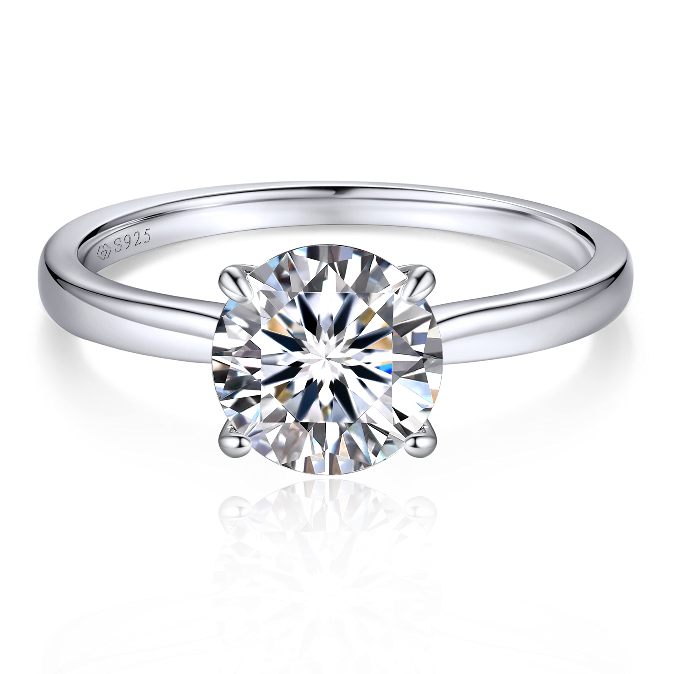 

Wedding 1 Carat Moissanite Proposal Ring Simple Engagement Ring D Color VVS1 Artificial Diamond Box Included Size 16 [MomentWish] Women s Ring, Ring,