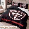 Hull KR Printed Bedding Set Custom Name Text 1 Duvet Cover 2 Pillowcases For Bedroom
