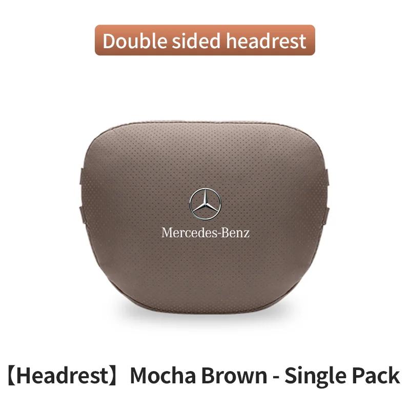 Car Sticker Car Headrest Neck Support Lumbar Rest Cushion Neck Pillow For Mercedes-Benz A B C E S V R-Class A45 C43 CLA GLA GLB