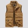 Men's Thickened Corduroy Vest - Fleece Lined, Stand Collar, Sleeveless, Plus Size, Warm Workwear Coat for Autumn/Winter