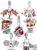 Winter Copper Original Christmas Charms Bead Pendant Fit Original Bracelet Necklace For Women Diy Jelwelry Gift