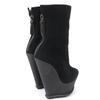Excellent GIUSEPPE ZANOTTI Ankle boots Wedge sole black Suede leather Women 35 Used