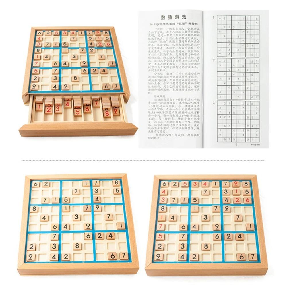 Sudoku Crosswords Montessori Wooden Educational Digits Inference Logic Games Latin Square Math Puzzles Number Place Games Toys