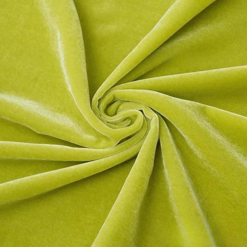 Einfarbiges Hochwertiges Seidenvelours-Stoff für DIY Nähen Kleid Cheongsam Oberteil Rock Weitbeinige Hosen Bekleidungsstoff